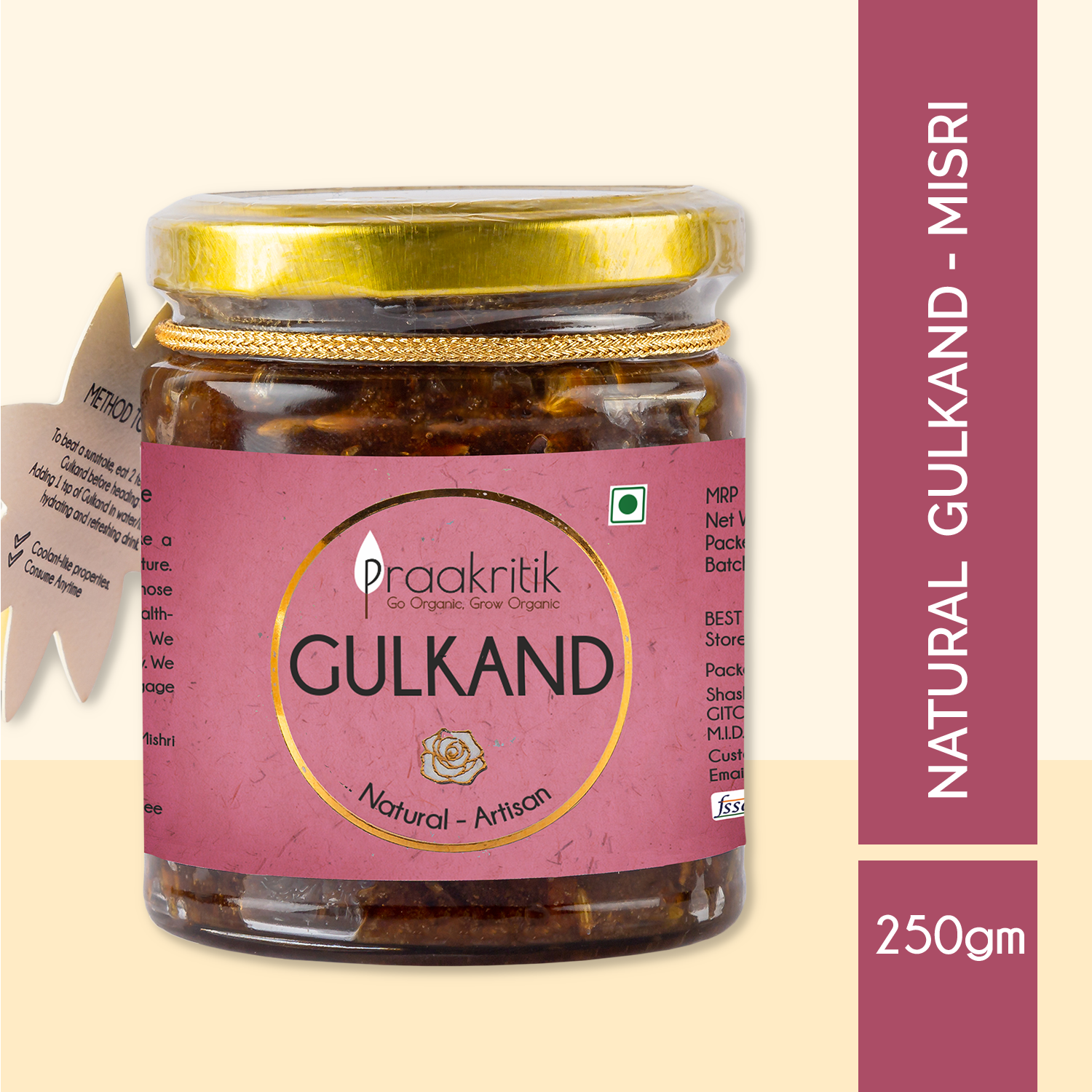 Gulkand Mishri | 250 G | Praakritik